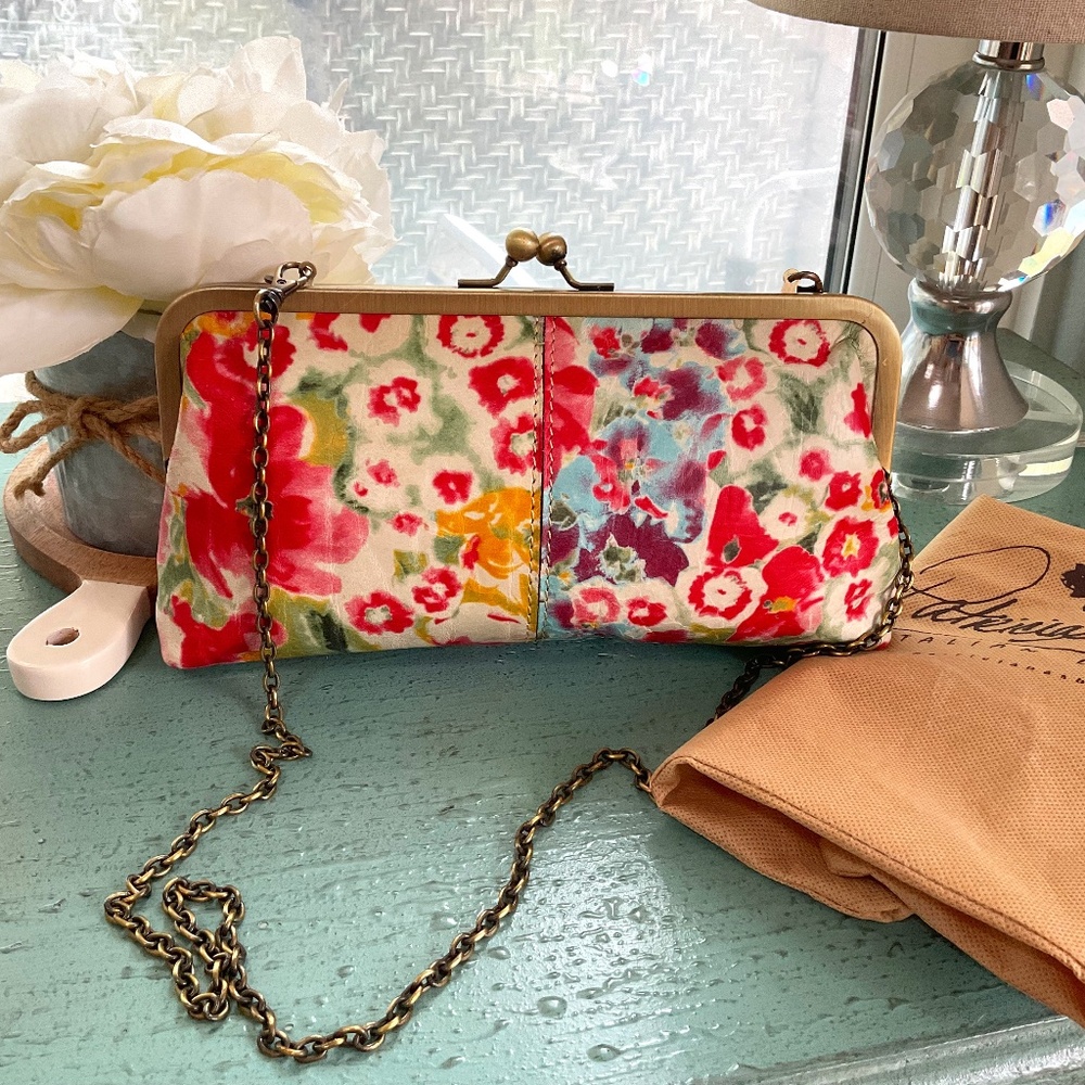 Patricia Nash Floral Potenaz Leather Clutch “Like New”
